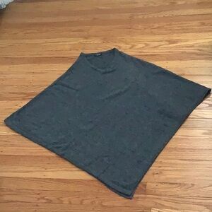Women's Heather Gray Cashmere Poncho  One Size